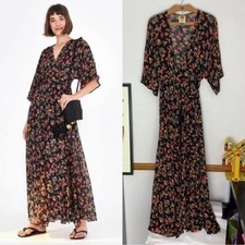 FARM Rio Mjni Cashew wrap maxi dress size Small