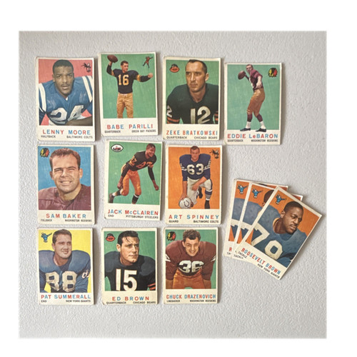Topps 1959 Topps NFL Football Card Lot x13 Summerall Baker Parilli LeBaron - Picture 1 of 24