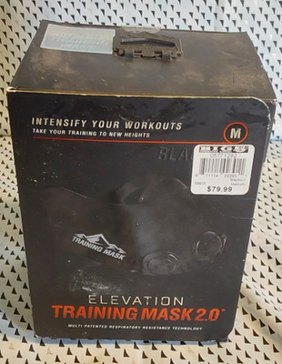 Elevation Training Mask 2.0 Blackout, Medium 150-249lbs (70-115kg)  - NEW