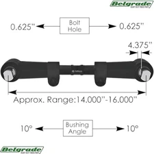 TMR556 Torque Rod Adjustable 14.470in Mack - 57950007 58519007 - HAS Series