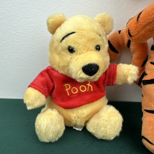 Set 3 Vintage Classic Disney Bean Bag Plush Toys Winnie the Pooh Tigger & Piglet - Picture 2 of 16