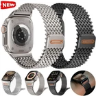 for Apple Watch Ultra 11 10 9 8 7 6 5 4 SE 3 Stainless Steel Magnetic Band Strap