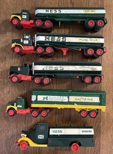 Vintage Hess Truck Lot Of 5 For Parts Junkyard Marx Amerada