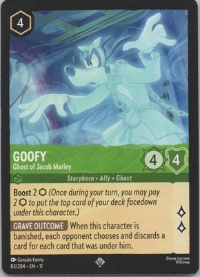 Disney Lorcana Winterspell (11) #83/204 Goofy - Ghost of Jacob Marley