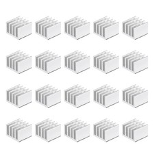 14x14x10mm Silver Tone Sticky Aluminum Heatsink Electronics Cooler 20 Pcs