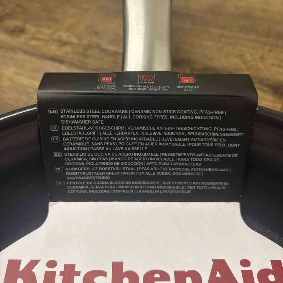 KitchenAid Stainless Steel Bratpfanne 24 cm silber - m. Antihaftbeschichtung NEU - Bild 3 von 4