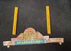 Vintage Marx Tin Litho Wells Fargo Headquarters sign and 2 posts  parts
