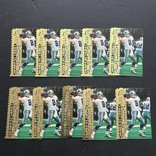LOT (10) 1996 Topps Laser #83 Troy Aikman Dallas Cowboys Gold Die Cut LOT