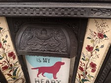 Victorian Cast Iron Fireplace Surround Antique Black With Porcelain Tiles