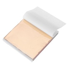 100 Pcs Gold Leaf Sheets 5.5" x 5.5" Foil Sheets for Crafts,Champagne