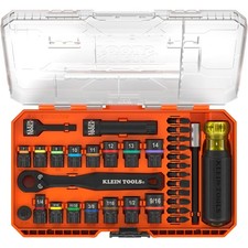 Klein Tools 65302knect Knect Pass-through And Impact Socket Set Sae And Metric