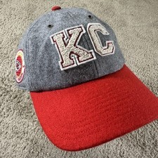 Kansas City Chiefs Hat Cap Strap Back Mens One Size NFL Football Chenille Patch