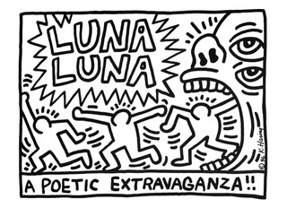 Keith Haring LUNA LUNA '86 33x24 Inch Poster. Awesome Condition.