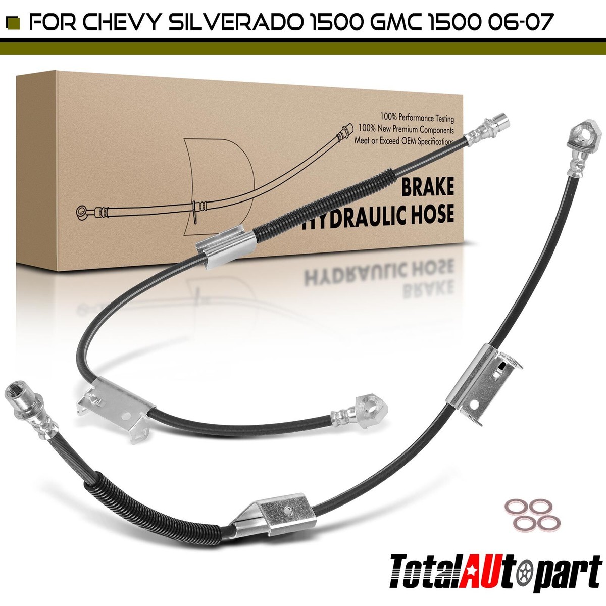 Silverado 1500 Front Brake Hose Set (04-05 2WD 5.3L Silverado 1500 W/o Advance Towing Package - Foto 8