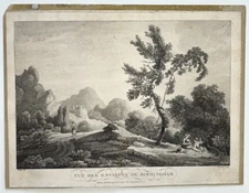 BIRMINGHAM VIEW Chatelain ENGRAVING Benazech TESSARI United Kingdom 18th