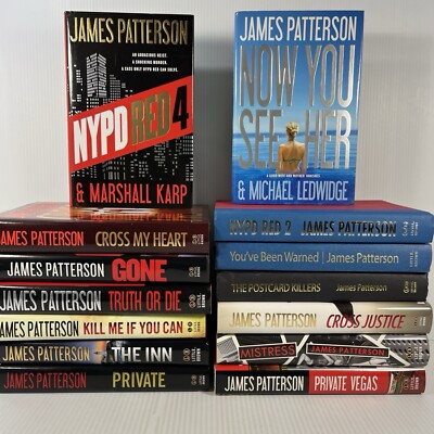 JAMES PATTERSON Book Lot 14 First Edition Hardcovers Crime Thriller Mystery