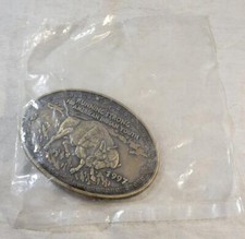 Vintage 1997 Running Strong for American Indian Youth Belt Buckle Buffalo