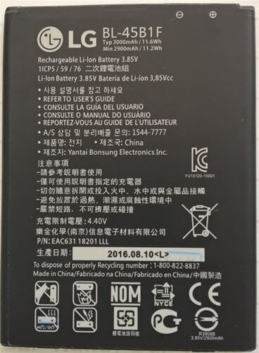 Original Batterie LI-ION Lg BL-45B1F EAC63158401 3000 MAH pour Lg V10 H960 - Photo 1/1