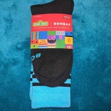 Bombas Sesame Street Cookie Monster Calf Socks Size M