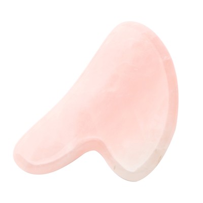 Natural Rose  Stone Guasha  Face Neck Body Gua Sha Board K0Z8