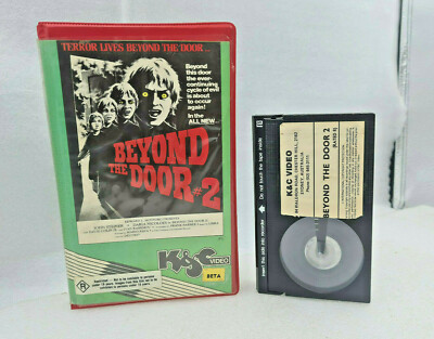 RARE Beta Betamax Video Tape BEYOND THE DOOR #2 Clamshell K&C Horror Steiner