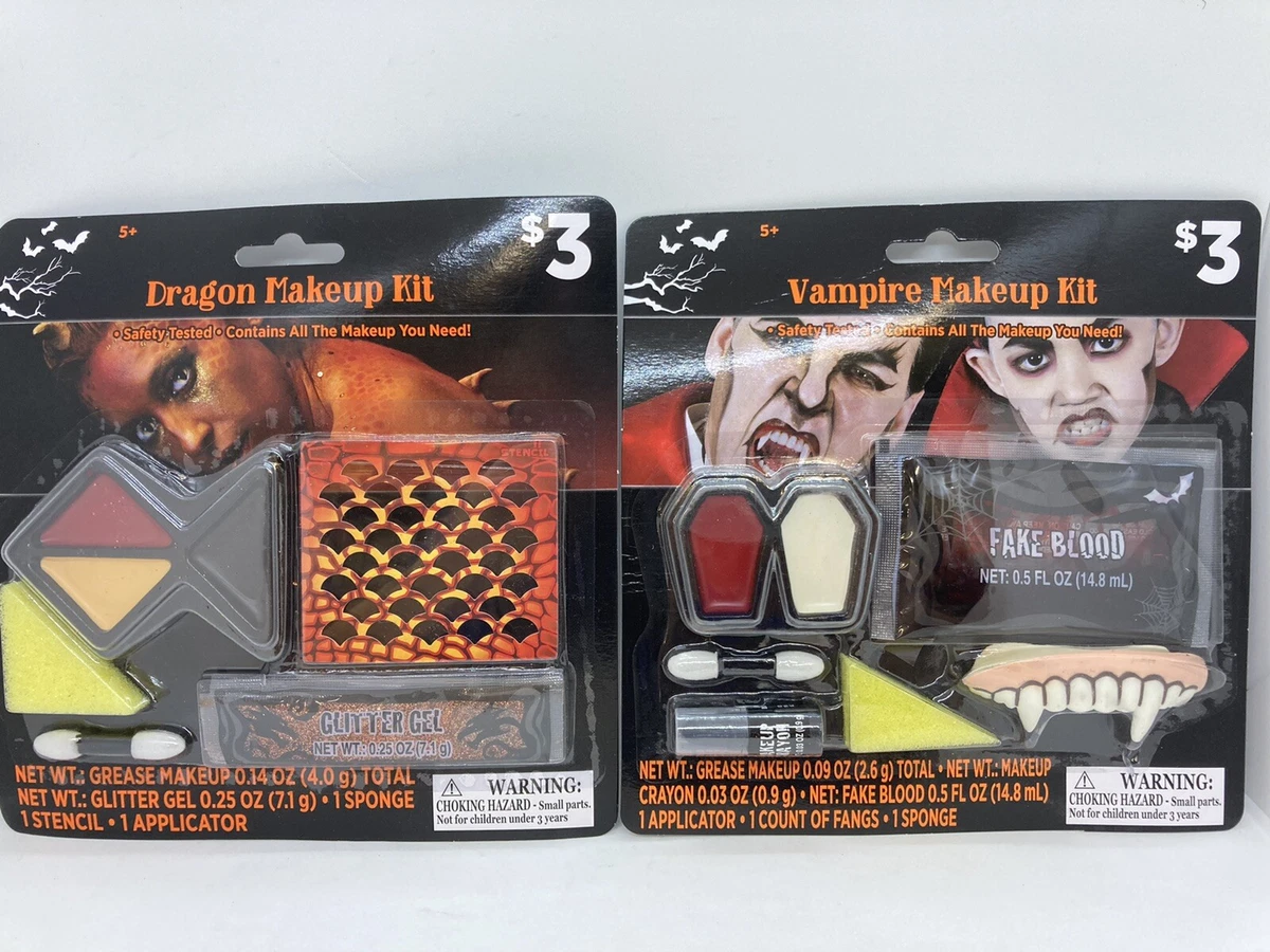 2 Old East Main Co Halloween Makeup Kits Dragon & Vampire