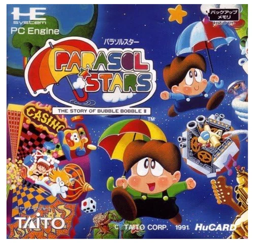 PARASOL STARS Taito 1991 NEC PC Engine HuCARD Video Game Import From Japan