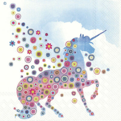 MAGIC UNICORN Party Cocktail Tee Servietten 20er Pack 25cm eckig 3lagig