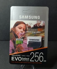 256 GB Micro SD Samsung   EVO Select Memory Card with Adapter