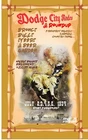 Dodge City Rodeo & Roundup Rodeo 1934 Poster All Metal Tin Sign up to 12 x 18"