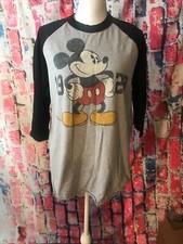 Disney Parks Mickey Mouse Walt Disney World Shirt Vintage Look Raglan 1928 Large