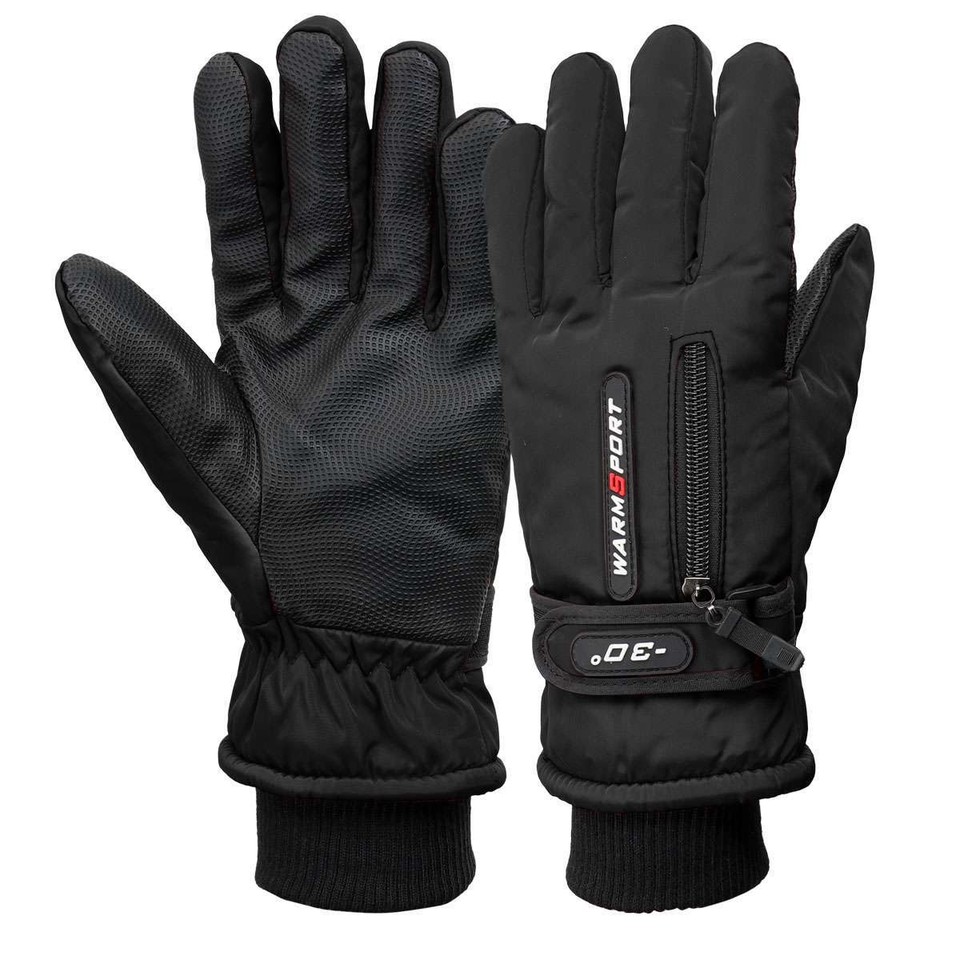 KINEED Waterdichte Winterhandschoenen 3M Thinsulate Geïsoleerde Ski Snowboard Koud Weer Warme Handschoenen voor Heren Dames, Grijs, L