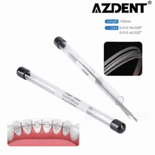 AZDENT Dental Orthodontic Lingual Retainer Wire Flat Straight Twist Wires
