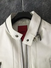 Ladies Leather Designer Biker Jacket Size 10