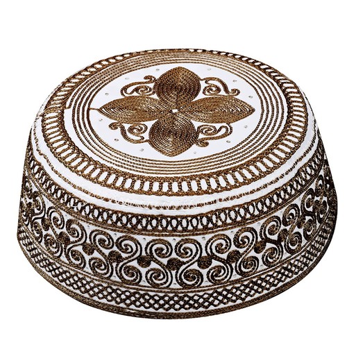Muslim Men's Prayer Kufi Caps Hat Beanie Embroidered Islamic Topi Gift - Picture 7 of 28