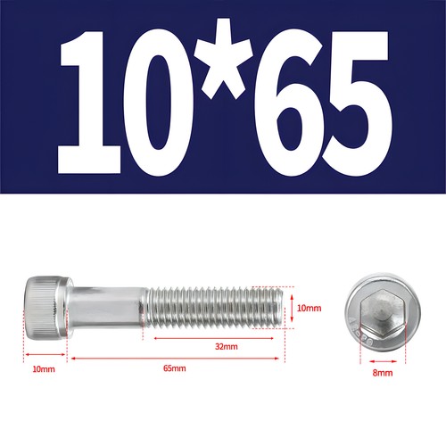M2 - M12 SOCKET CAP SCREWS A4 STAINLESS STEEL ALLEN KEY BOLTS HEX HEAD DIN 912 - Picture 128 of 155