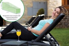 Garden Lounge Chair Cover Outdoor Water Resistant Green Lounger Protection