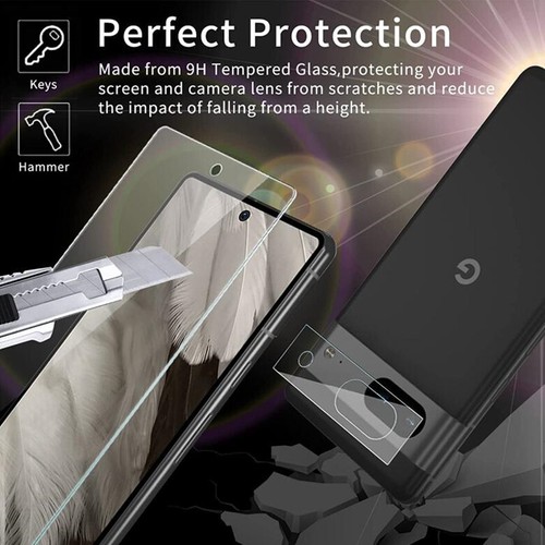 For Google Pixel 7a Tempered Glass Screen Protector+Camera Lens Protector(2 PCS) - Zdjęcie 7 z 8