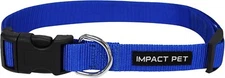 Classic Pet Supplies; Solid and Patterned Super-Durable Dog Blue Collar Medium