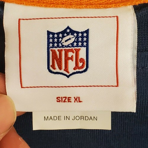NFL Denver Broncos Embroidered Logo T-Shirt Blue and Orange - Picture 4 of 5