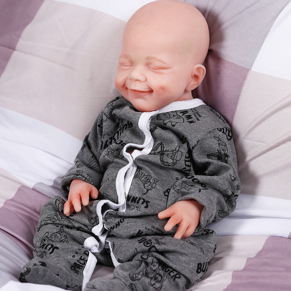 Купить Smile Silicone Dolls Reborn Baby Eyes Closed Cute