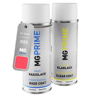 Autolack Sprühdosen Set für Honda R85 Cairns Coral Basislack Klarlack 400ml