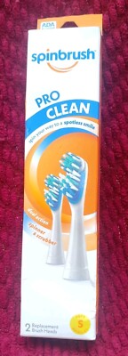 Spinbrush PRO CLEAN Refill, Soft Bristles, Includes 2 Replacement Heads