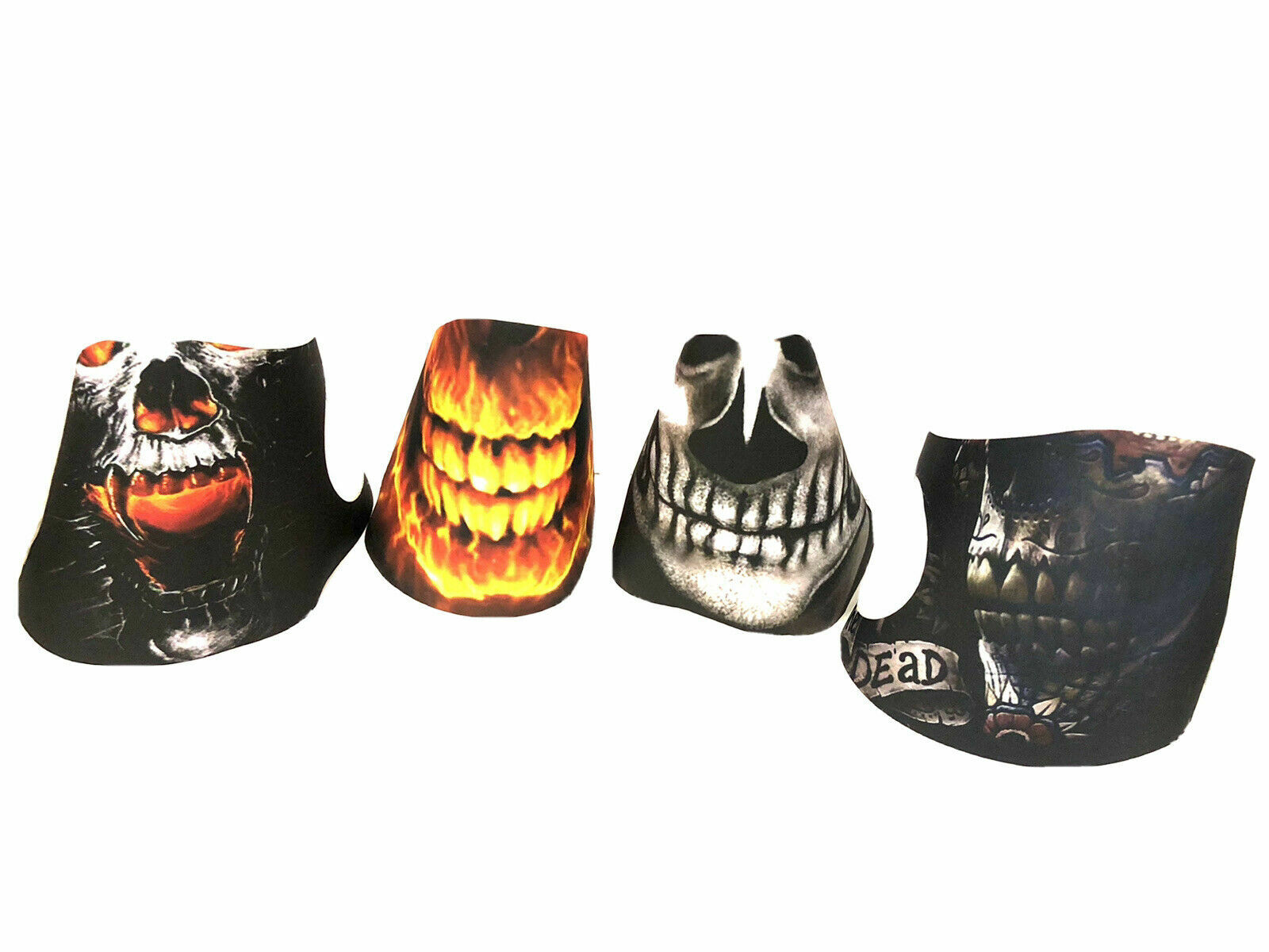 Pack de 4 MASCARILLAS HALLOWEEN. Ideal para un ciclista o una fiesta de disfraces.