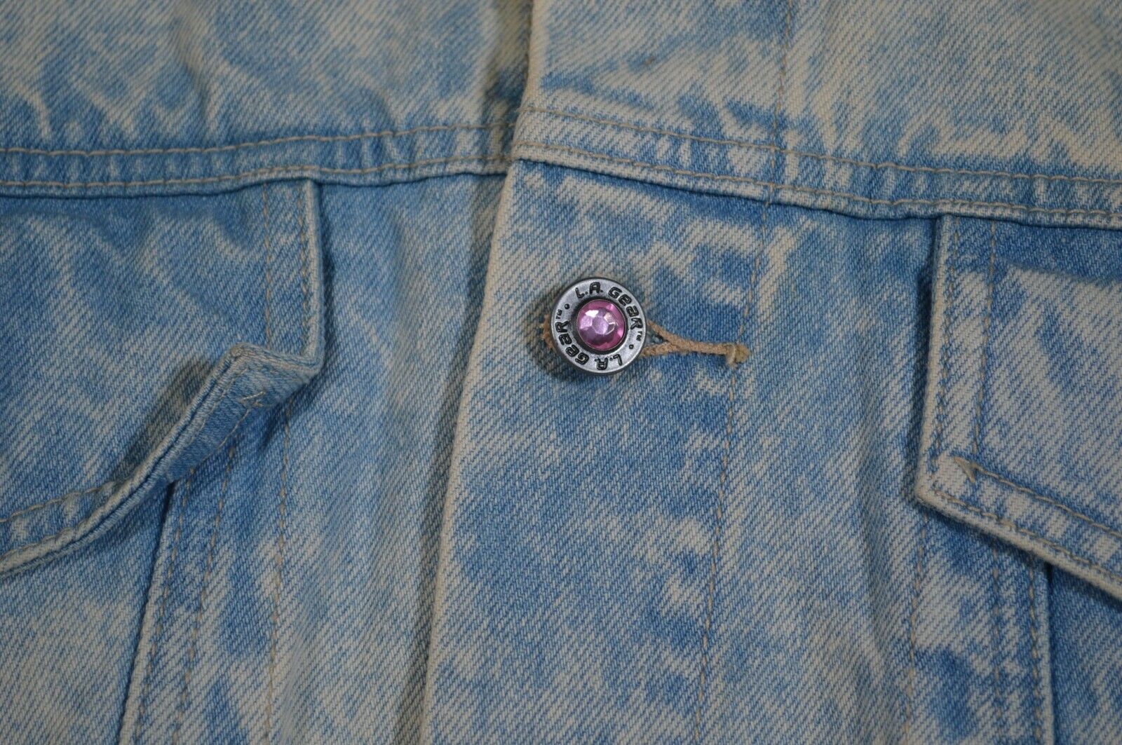 Vintage LA Gear Denim Jean Jacket Large VTG 80s 9… - image 6