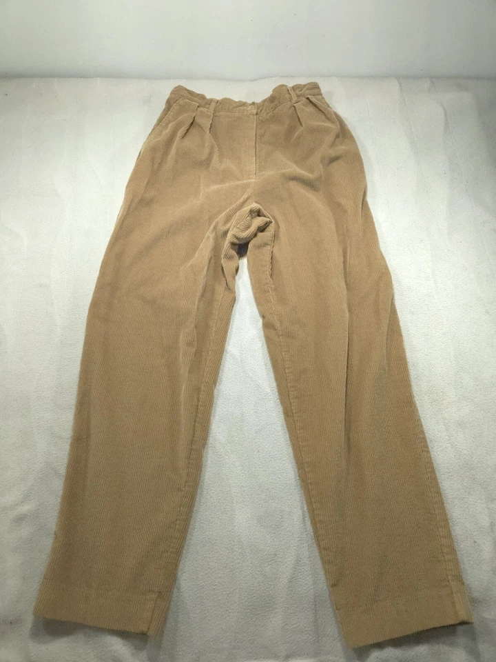 Pantalones Pendleton Vintage Mujer 14 Marrón Pana Pantalones Sueltos Plisados Foto 2 de 4