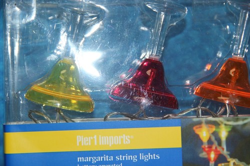 Colorful Margarita Glass Party Indoor/Outdoor String Lights Battery Operated - Picture 3 of 7