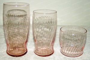 In Sale Arcoroc Pink Textured Swirl Rim Dinnerware Glasses 73 Pcs France Rosaline Cheap Usa Outlet Sale Www Crystalglass Ca