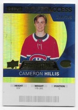 20/21 UPPER DECK CREDENTIALS DEBUT TICKET YELLOW #106 Cameron Hillis #214/249