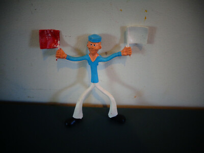1960's 1970's ORIGINAL HONG KONG BENDY BENDABLE SAILOR FLAGMAN FIGURE